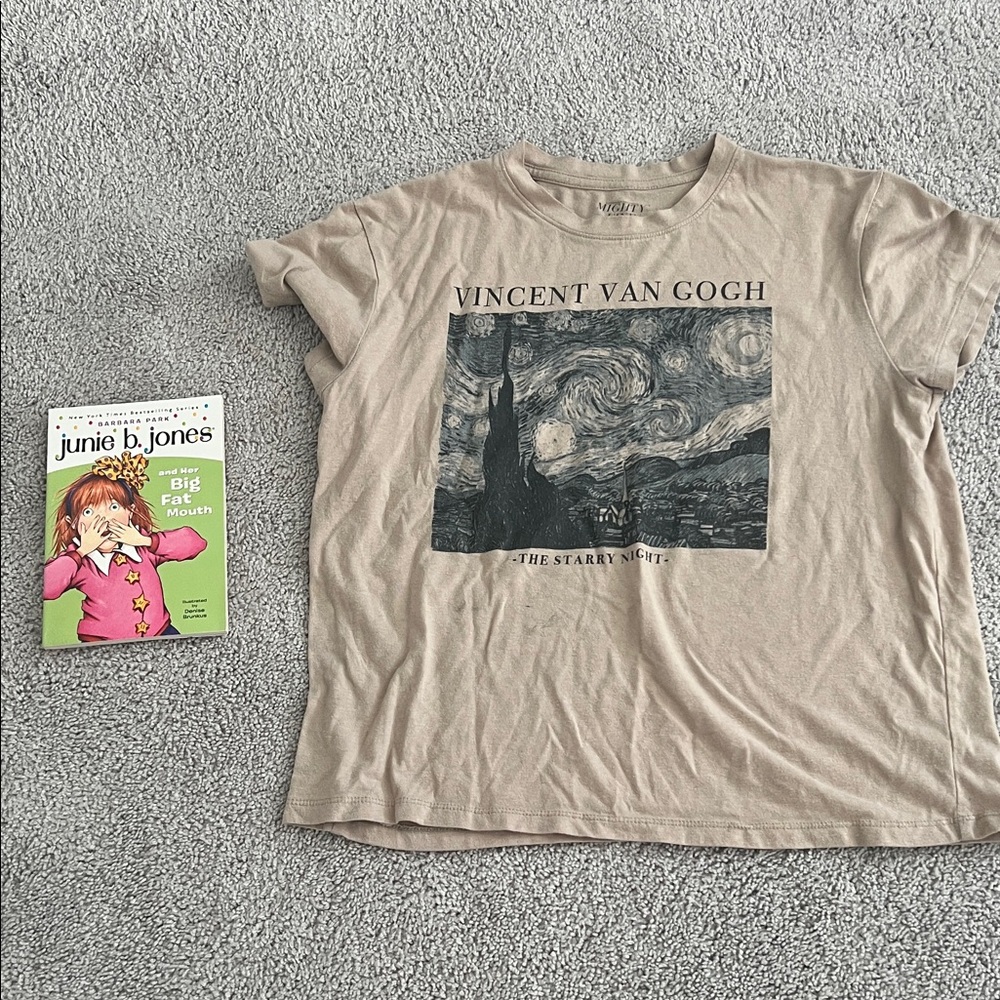Mighty Fine Tan Van Gogh Kids T-Shirt